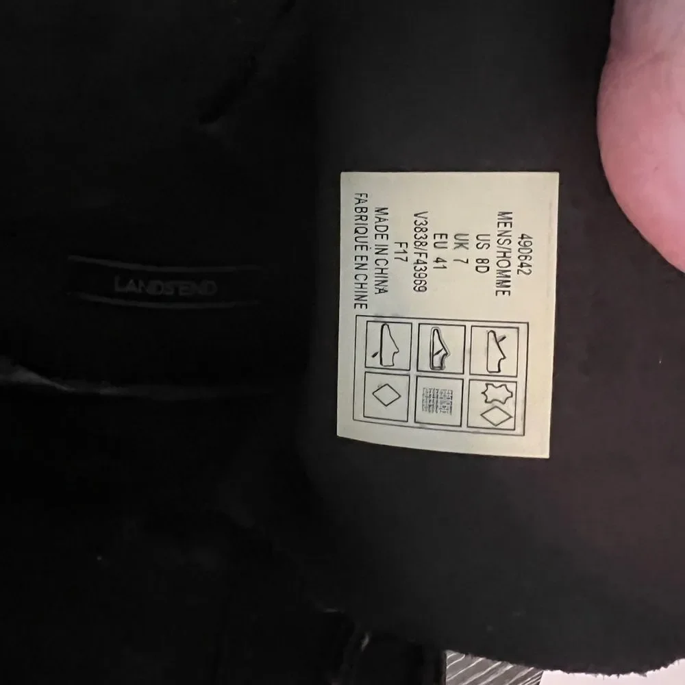 Men's Lands’ End Black and Brown Duck Boots 8D